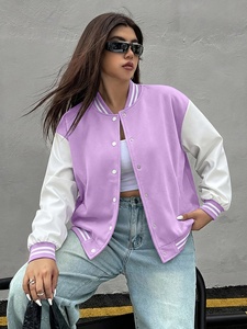 Chaqueta Casual de Moda Urbana con Cierre de Botones, Prenda Exterior Corta para Mujer, Estilo Universitario - Product Image 1