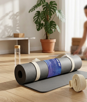 Tapis de yoga antidérapant, tapis d'exercice écologique, tapis de sol pour femmes et hommes, tapis de gym à domicile, Pilates, sangle de transport, qualité supérieure, personnalisé