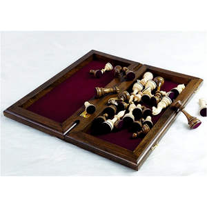 Juego de Ajedrez de Madera Hecho a Mano de Primera Calidad, Tablero Plegable de Viaje Grande de 15 Pulgadas |   Juego de ajedrez profesional de madera estilo Staunton - Product Image 5