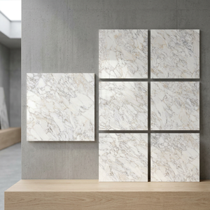 Vistaar Aramani Bianco 800x800mm Carreaux de porcelaine de marbre 32x32 Foshan Revêtement de sol émaillé Cameroun bon marché pour la construction - Product Image 2