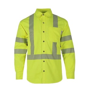 Men's High Visibility Reflective <b>Work</b> Wear Shirts <b>Waterproof</b> and Flame-Retardant Working Shirt - Product Image 4