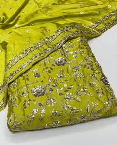 Premium Abaya Sequin Embroidery <b>Fabric</b> Velvet Net Mesh Textile For Gulf UAE Modest Fashion Garment Supply - Product Image 4