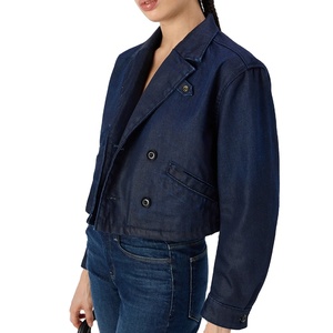 Veste en jean unisexe en gros 100% coton à manches longues, manteau décontracté streetwear printemps coupe-vent respirant devant 2026 - Product Image 2
