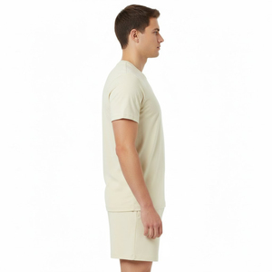 Ensemble de vêtements de détente d'été en deux pièces, t-shirt à manches courtes et short en polyester/coton écologique, doux et respirant - Product Image 3