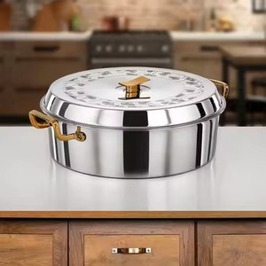 Casserole en acier inoxydable 24 cm avec couvercle, finition polie durable, design minimaliste écologique, lavage à la main uniquement, compatible induction - Product Image 5