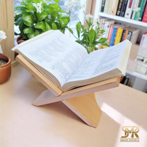 Support de livre pliable Rehal en bois naturel fait à la main support de Coran léger et durable pour la lecture de prière utilisation de voyage - Product Image 3