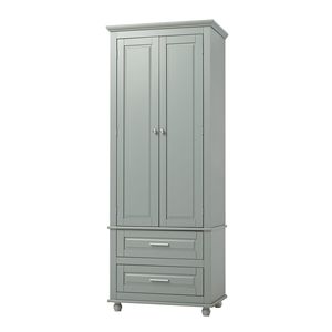 <b>Tall</b> Two-<b>Drawer</b> Grey <b>Storage</b> Cabinet Model D0100HAXB27 for Bathroom or Office Practical Furniture Solution - Product Image 1