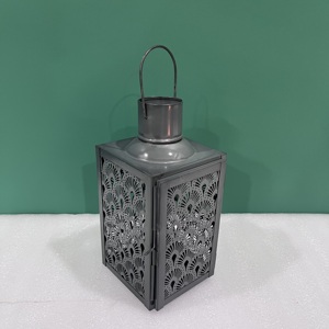 Decorative Iron Artisan Design Candle Lantern Vintage Hollow Pattern Tabletop Home Decor - Product Image 4