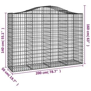 Panier gabion en fil de fer galvanisé argenté extra large - Product Image 5
