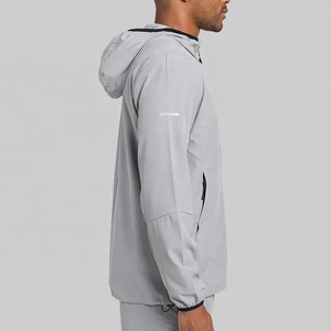 Windproof Windbreaker Breathable Hooded Rain <b>Jacket</b> Custom 100% Polyester Outdoor Waterproof Hiking <b>Jacket</b> <b>Man</b> Running Wear - Product Image 3