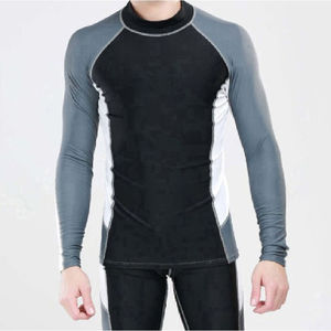 Chemise de compression à manches longues pour homme - Spandex/Polyester personnalisable 220g, vêtements de sport ajustés pour les arts martiaux mixtes - Product Image 4