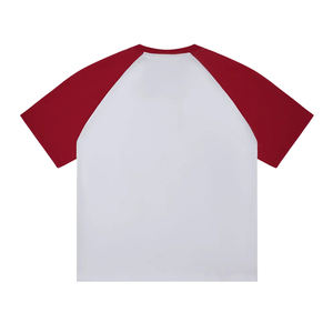 T-shirts à manches courtes raglan avec logo personnalisé, coupe ample, pour hommes et femmes, style streetwear, impression numérique DTF DTG, impression à l'écran - Product Image 4