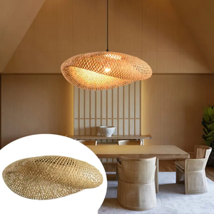 Handwoven Bamboo Pendant Light for Home <b>Decoration</b> Hotels Restaurants and Hospitality Interior <b>Lighting</b> - Product Image 3