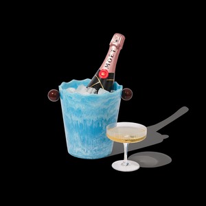 Seau à glace en résine époxy multicolore fait main, motif tourbillon, pour vin et champagne, idéal pour la maison, l'hôtel, les fêtes et les cérémonies - Product Image 2