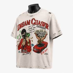 Camiseta Extra Grande Personalizada para Hombre, 100% Algodón, Frente Liso, Estilo Vintage, Urbano, Casual, Hip Hop, Transpirable, Ecológica, OEM, ODM - Product Image 3