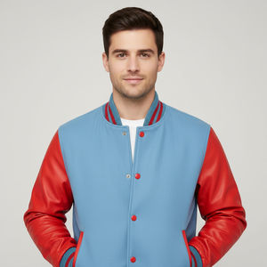 Veste décontractée pour homme la plus vendue, confortable, en cuir de mouton, style universitaire, coupe longue, fine, enduite, pour l'hiver - Product Image 3