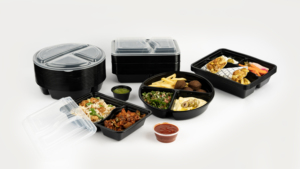 Contenedores de Alimentos de PP con Tapa Transparente de 2 Compartimentos, Forma Rectangular, Aptos para Microondas, para Envasar Comidas Calientes y Frías - Product Image 3