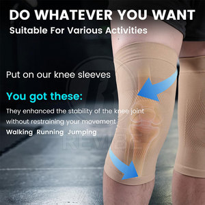 <b>High</b> Quality Breathable Compression <b>Knee</b> Sleeves for Unisex Fitness Performance and Training Nylon/Polyester Material - Product Image 6