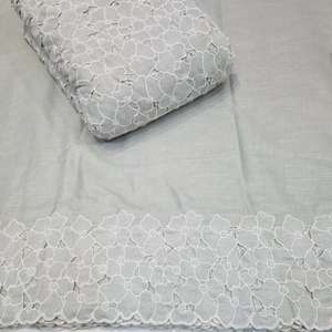 Tissu en lin brodé fantaisie, large et long, avec découpes et perles, idéal pour kaftan ou robe, disponible à bon prix – Meilleures ventes - Product Image 2