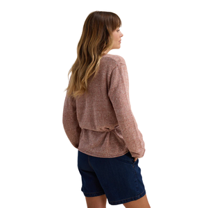 Women Knit Cardigan V-Neck <b>Long</b> <b>Sleeve</b> <b>Crop</b> <b>Top</b> With Lace Up Detail Solid Color Casual Autumn Wear - Product Image 5
