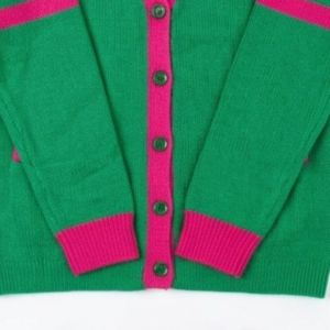 Cárdigan Bordado AKA para Mujer, Suéter de Punto con Botones Delanteros, Ribete Rosa y Verde, Ligero, Elegante, Ropa Griega para Hermandades - Product Image 6