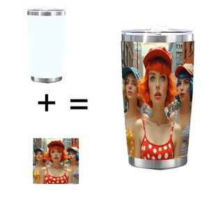 Stainless Steel Tumbler 20oz Double Wall <b>Insulated</b> Travel Mug Outdoor Commuter <b>Cup</b> - Product Image 1