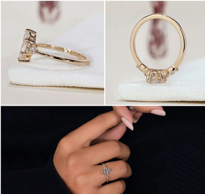 แหวนหมั้นเพชรทรงมาร์คีส์ทองคำแท้ 14K 18K แหวนเพชรแท้เพาะเลี้ยงในห้องปฏิบัติการ แหวนครบรอบแต่งงาน แหวนขอแต่งงานสุดพิเศษสำหรับผู้หญิง - Product Image 6