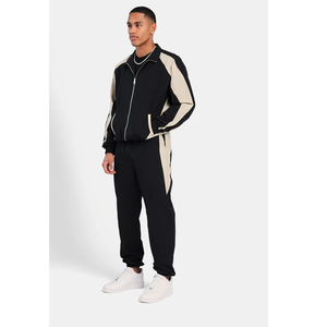 Conjunto Deportivo Unisex con Bloques de Color, Tejido de Poliéster, Estilo Deportivo, Corte Regular, para Todas las Temporadas, Incluye Zapatillas Blancas - Product Image 1