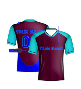 เสื้อฟุตบอลแขนสั้นแบบยูนิเซ็กซ์ เป็นมิตรกับสิ่งแวดล้อม แบบเรโทร สั่งทำได้ พิมพ์ลายดิจิทัล ระบายอากาศได้ดี สำหรับทีม ผลิตจากโพลีเอสเตอร์ 100% - Product Image 4