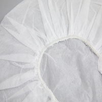 Casquette jetable à clip en bande non tissée Couverture de tête bouffante Chapeau de médecin chirurgical Casquette ronde de foule Casquette d'infirmière