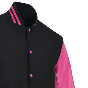 Chaqueta Varsity con Capucha, Mangas de Cuero Sintético, Diseño Clásico de Dos Tonos para Atletas Universitarios, Personalización Completa con Logotipo Frontal - Product Image 5