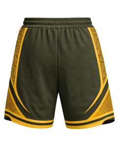 Green Yellow Men Basketball Shorts Breathable Quick Dry Sports Training Gym Running Athletic Shorts <b>Elastic</b> Waist Manufacturer - Product Image 5
