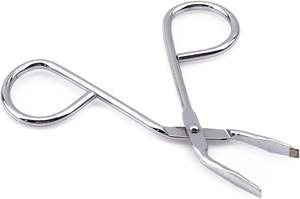 Pince à épiler pour sourcils UBI en acier inoxydable, faite à la main, à pointe fine, design moderne, durable, réutilisable, avec poignée en forme de ciseaux, élégante et luxueuse pour le visage - Product Image 6