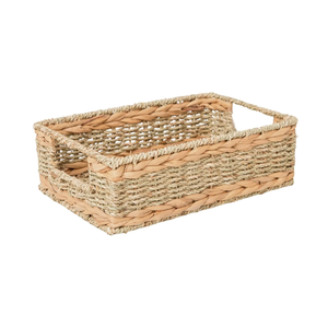 Cesta de Almacenamiento Rectangular de Jacinto de Agua y Pasto Marino a Precio de Mayoreo para Decoración del Hogar y Oficina, Hecha en Vietnam - Product Image 1
