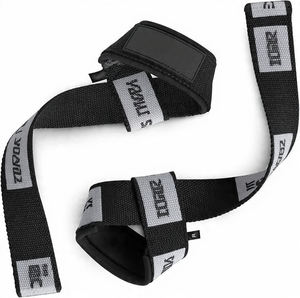 Sangles de musculation professionnelles en cuir et polyester avec support élastique pour exercices de gym - Soutien de poignet réglable - Product Image 2