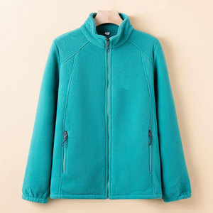 Wearpex Moms Spring Autumn Winter Women's Thickened Fleece Top Stand Collar Eco-Friendly Breathable Quick Dry <b>Zipper</b> <b>Jacket</b> - Product Image 2