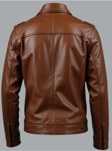 Chaqueta de Cuero Genuino Personalizada para Hombre, Chaqueta de Invierno Informal, Calefactable, Transpirable, de Cuero Vacuno Auténtico - Product Image 4