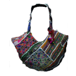 Bolso Tote Casual de Tela de Algodón con Bordado Tribal Banjara Kutch Hecho a Mano, Cierre de Cremallera, Dos Asas, Ecológico, Tamaño Personalizado - Product Image 2