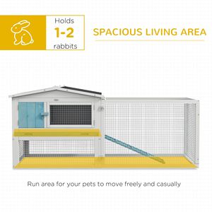 "Modern Luxury <b>Small</b> Animal House-Stainless Steel Rabbit Hutch W/ Detachable Run <b>Slide</b>-Out Tray & Indoor/Outdoor Usage" - Product Image 5