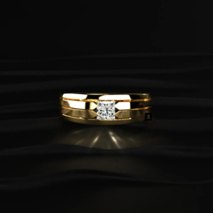 Anillo de diamante de corte princesa cultivado en laboratorio para hombre, certificado IGI, de color D a F, 0.50 ct, oro, plata, amarillo, blanco, rosa, brillo atemporal. - Product Image 2