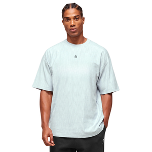 Camiseta Deportiva Extra Grande para Hombre, Transpirable, para Entrenamiento Atlético, Ajuste Holgado, Color Azul Humo - Product Image 1