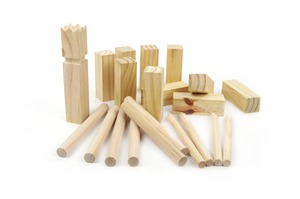 <b>Wooden</b> Board Game Set With Square Blocks And <b>Pegs</b> Educational Toy For 2 Players - Product Image 3