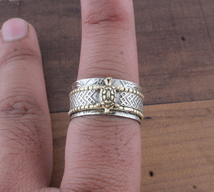 925 Sterling Silver Turtle <b>Spinner</b> <b>Ring</b> Animal Theme Sea Life Jewelry Handmade Tortoise <b>Ring</b> For Women Girls Wholesale - Product Image 5