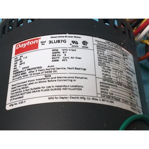 Motor de Ventilador de Accionamiento Directo Dayton 3LU87G, 179303 - Equipo y Piezas de Semiconductores de Confianza de Tradicción Global - Product Image 3