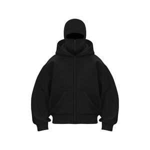 Nouvelle Collection 2025 – Sweat à Capuche Zippé Noir pour Homme – Qualité Supérieure – Modèle Uni avec Cagoule Intégrée - Product Image 4