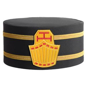 Casquette de cérémonie maçonnique personnalisée brodée avec emblème 3D, design détaillé et couleurs personnalisables - Product Image 5