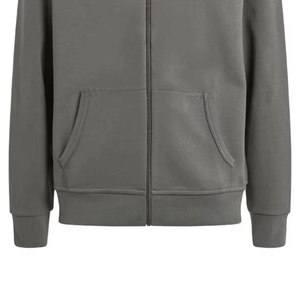Sweat-shirt en molleton décontracté à fermeture éclair pour homme adulte, confortable, 270 GSM, automne, uni, manches longues, écologique, respirant - Product Image 3