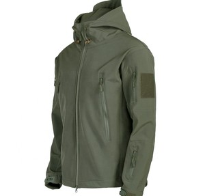 Chaqueta Impermeable de Softshell con Capucha para Hombre, Cortavientos de Forro Polar para Senderismo y Camping, Abrigo de Otoño con Cierre de Cremallera de Secado Rápido - Product Image 6