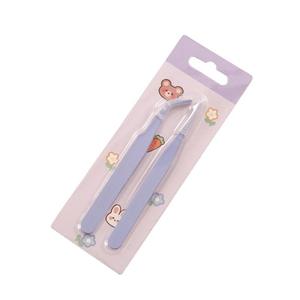 Pince à cils personnalisée avec logo, en acier inoxydable arc-en-ciel, à pointe incurvée de précision, outils d'extension de fibres - Product Image 2