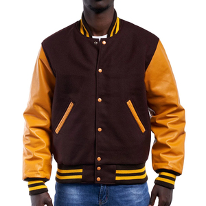 Professional Custom Design Men's <b>Winter</b> Varsity <b>Jacket</b> Stand Collar Front Logo Eco-Friendly Windproof <b>Waterproof</b> Breathable Thin - Product Image 1